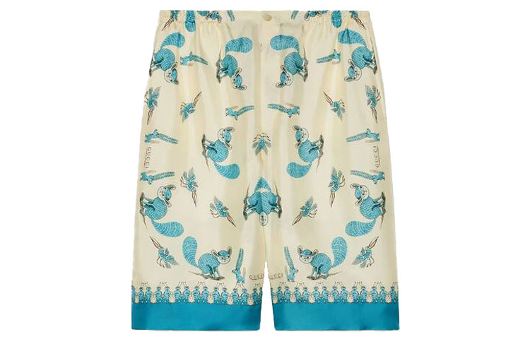 GUCCI Freya Hartas Overture Series Printed Silk Shorts Blue Men’s 653403-ZAGWX-4262 圖 2