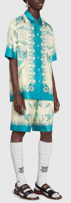 GUCCI x Freya Hartas Serie Overture Pantalones Cortos de Seda Azul Hombre 653403-ZAGWX-4262 Lookbook GUCCI x Freya Hartas Serie Overture Pantalones Cortos de Seda Azul Hombre 653403-ZAGWX-4262