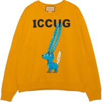 GUCCI x Freya Hartas Yellow Animal Alphabet Print Sweatshirt. 626990-XJDJS-7245 GUCCI x Freya Hartas Yellow Animal Alphabet Print Sweatshirt. 626990-XJDJS-7245