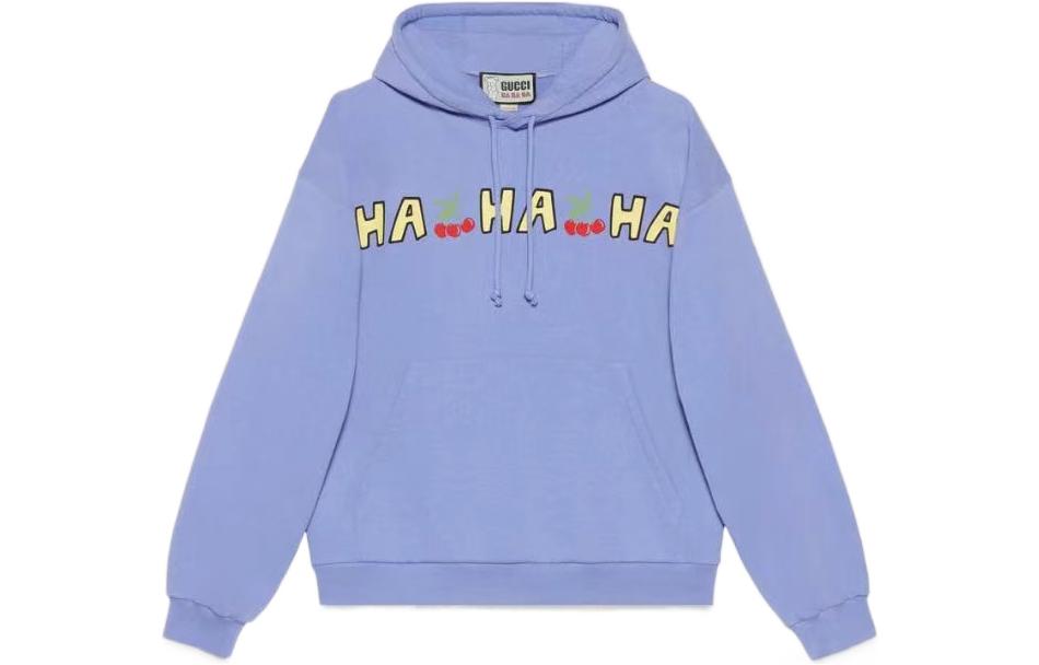 Gucci x HAHAHA Letter Print Purple Hoodie Unisex Special Series 721785-XJEX3-5848