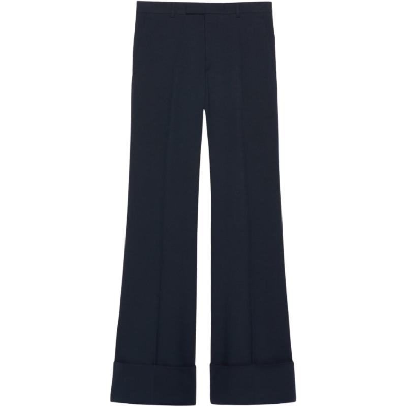 Gucci x Harry Styles FW22 Navy Blue Relaxed Fit Pants for Men 720464-Z798C-4588