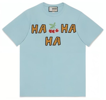 Gucci x Harry Styles 標誌印花藍色T恤 男女同款 2022秋冬款 548334-XJE4U-4673 Buy Gucci x Harry Styles 標誌印花藍色T恤 男女同款 2022秋冬款 548334-XJE4U-4673