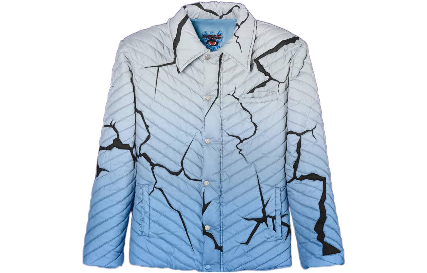 Gucci House of Errors SS23 Colorblock Cracked Glass Jacket Light Blue 748725-XVJAA-0408