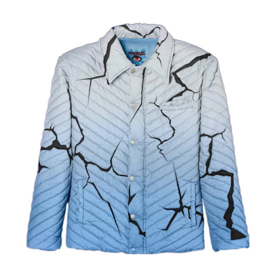 Gucci House of Errors SS23 Colorblock Cracked Glass Jacket Light Blue 748725-XVJAA-0408