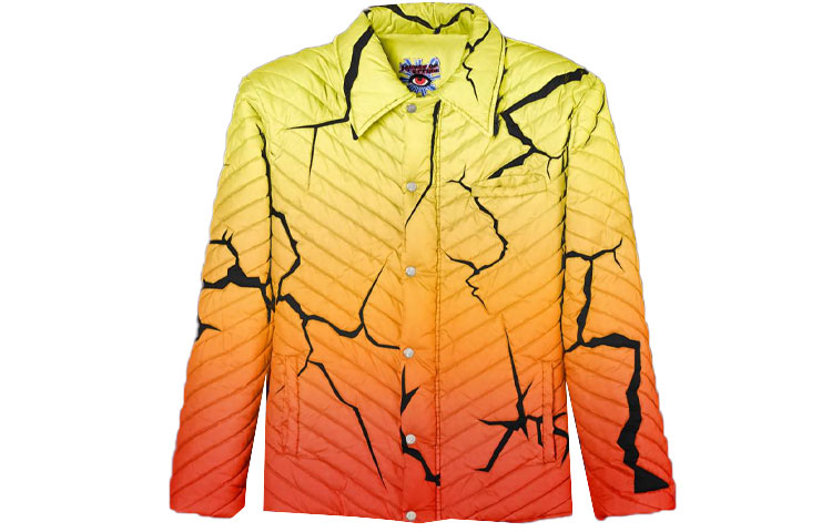 Gucci House of Errors SS23 Yellow Cracked Glass Print Jacket 748725-XVJAA-0702