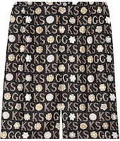 Gucci x Ken Scott Epilogue Floral Print Mid-Rise Casual Shorts Black Brown 649062-ZAGAR-1060 Gucci x Ken Scott Epilogue Floral Print Mid-Rise Casual Shorts Black Brown 649062-ZAGAR-1060