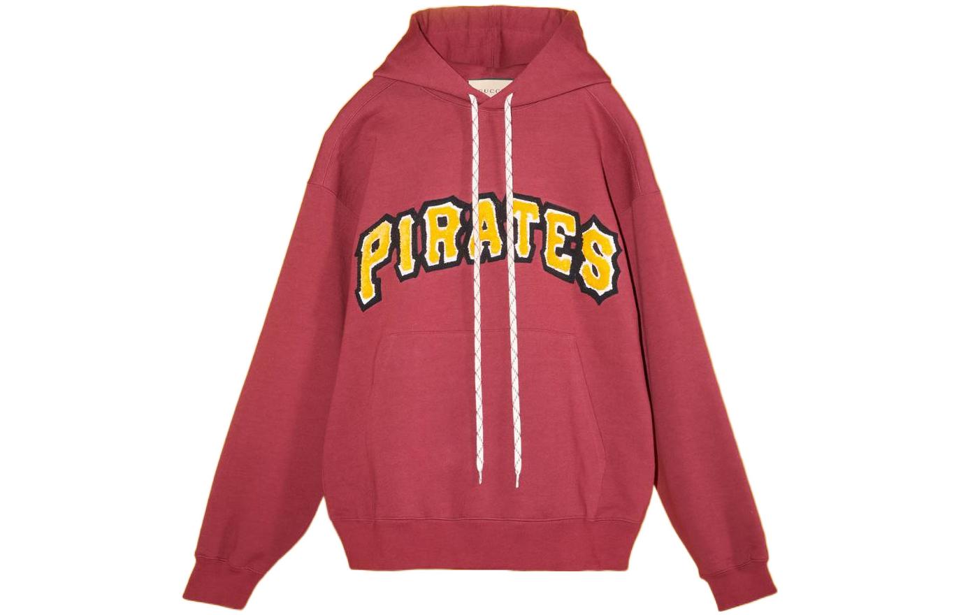 Gucci MLB Pirates Cotton Hoodie SS22 Unisex Red-Brown 705657-XJEO0-6086