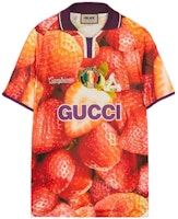 Gucci x PALACE Strawberry Logo Polo T-Shirt Red FW22 Men 720341-XJE10-6285 Gucci x PALACE Strawberry Logo Polo T-Shirt Red FW22 Men 720341-XJE10-6285