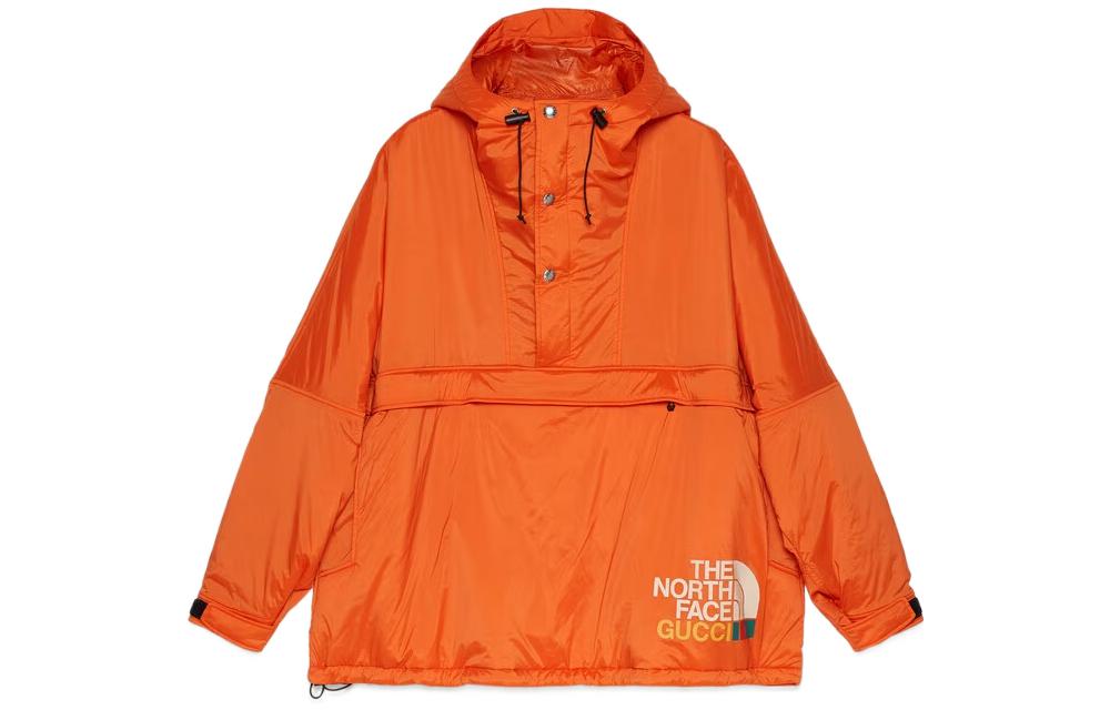 GUCCI TNF  Orange Half-Button Pullover Hoodie Jacket. 663755-XAAC4-6677 圖 2