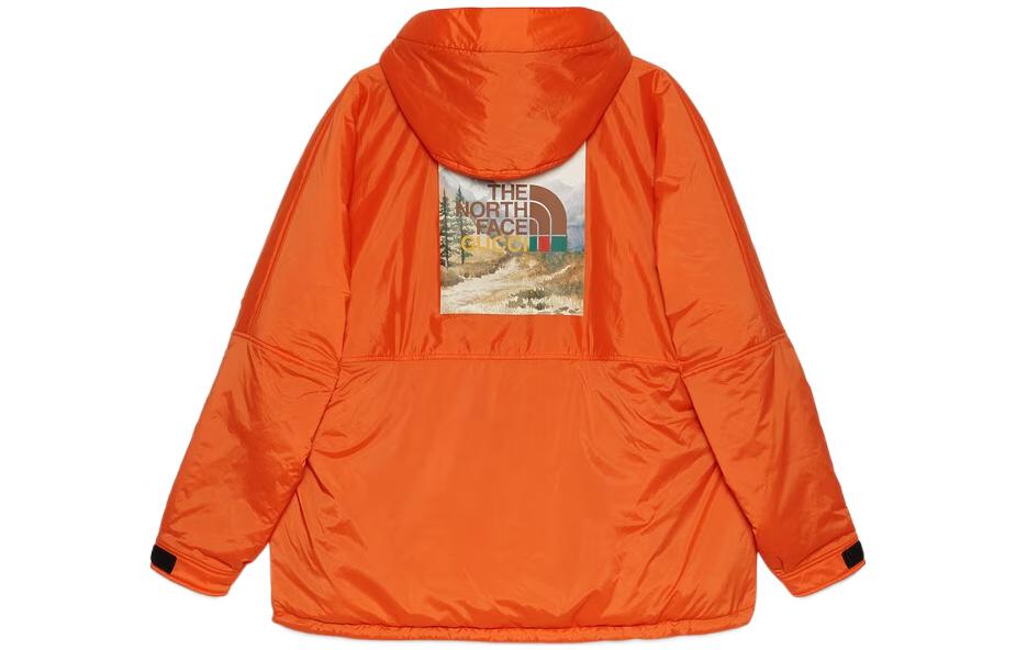 GUCCI TNF  Orange Half-Button Pullover Hoodie Jacket. 663755-XAAC4-6677 圖 3