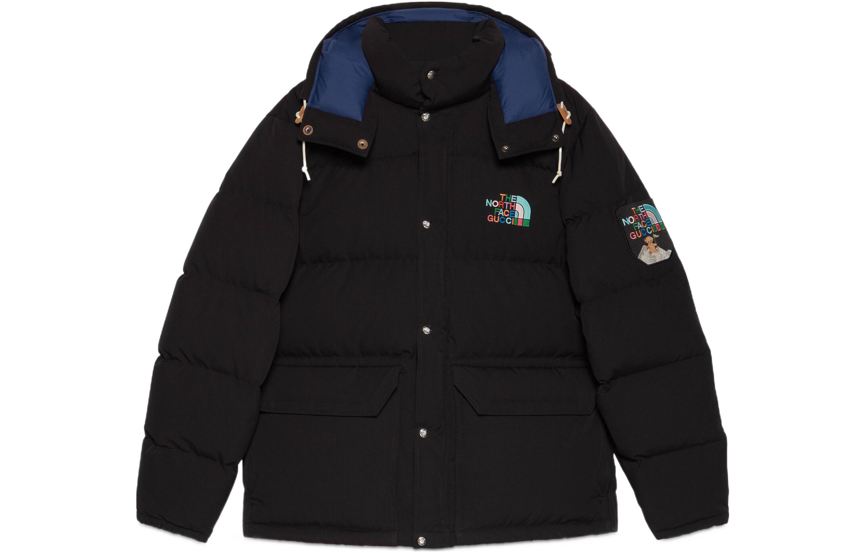 Gucci x The North Face Black Logo Patch Down Jacket with Removable Hood FW22 670653-XAAER-1000