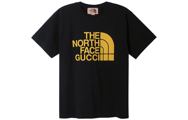 Gucci x The North Face Black Loose Fit Logo T-Shirt for Men 616036-XJDCL-1131