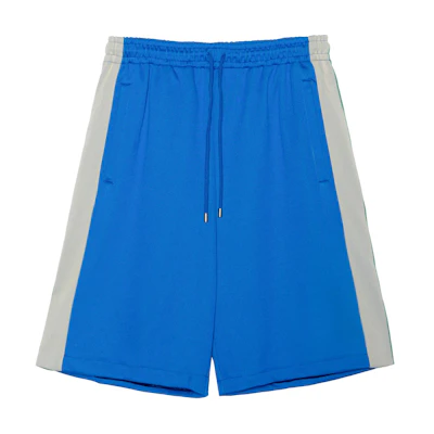 Gucci TNF Blue Drawstring Patchwork Casual Shorts 676596-XJDWQ-4759