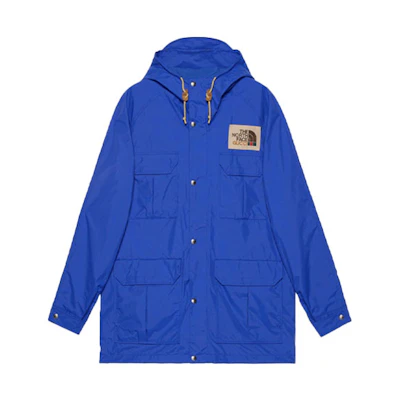 Gucci THE NORTH FACE Blue Embroidered Logo Multi-Pocket Jacket 648870-XAACM-4316