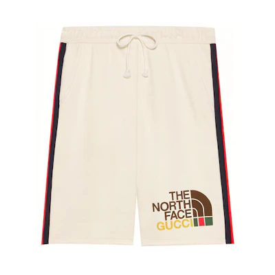 Gucci TNF Collab Ivory Cotton Shorts for Men 651727-XJDIP-9756