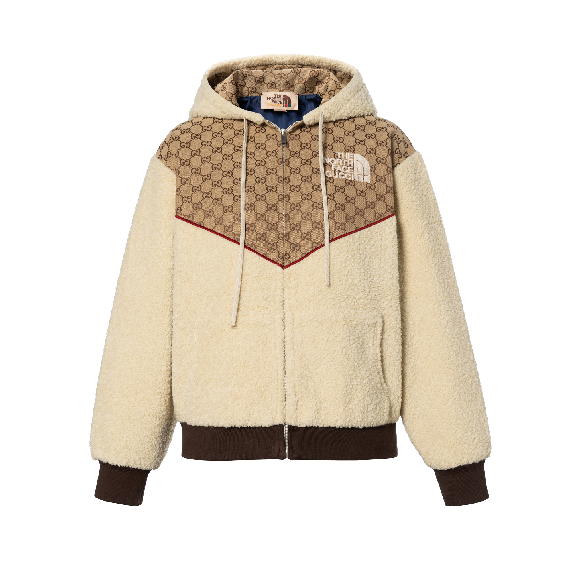 Gucci x The North Face Collab Sherpa Fleece Jacket Beige Unisex 644582-XJC3T-2102