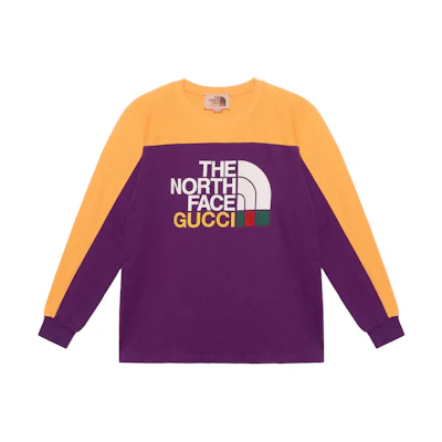 Gucci TNF Colorblock Logo T-Shirt Yellow 671439-XJDRA-5481