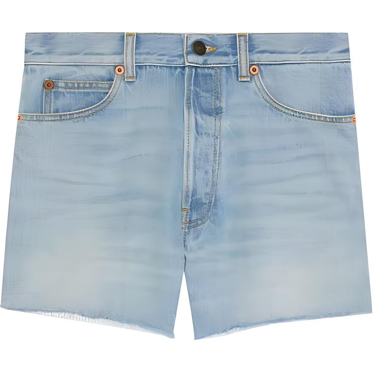 Gucci x The North Face Eco-Friendly Zip Pocket Denim Shorts Men 640399-XDBMK-4009