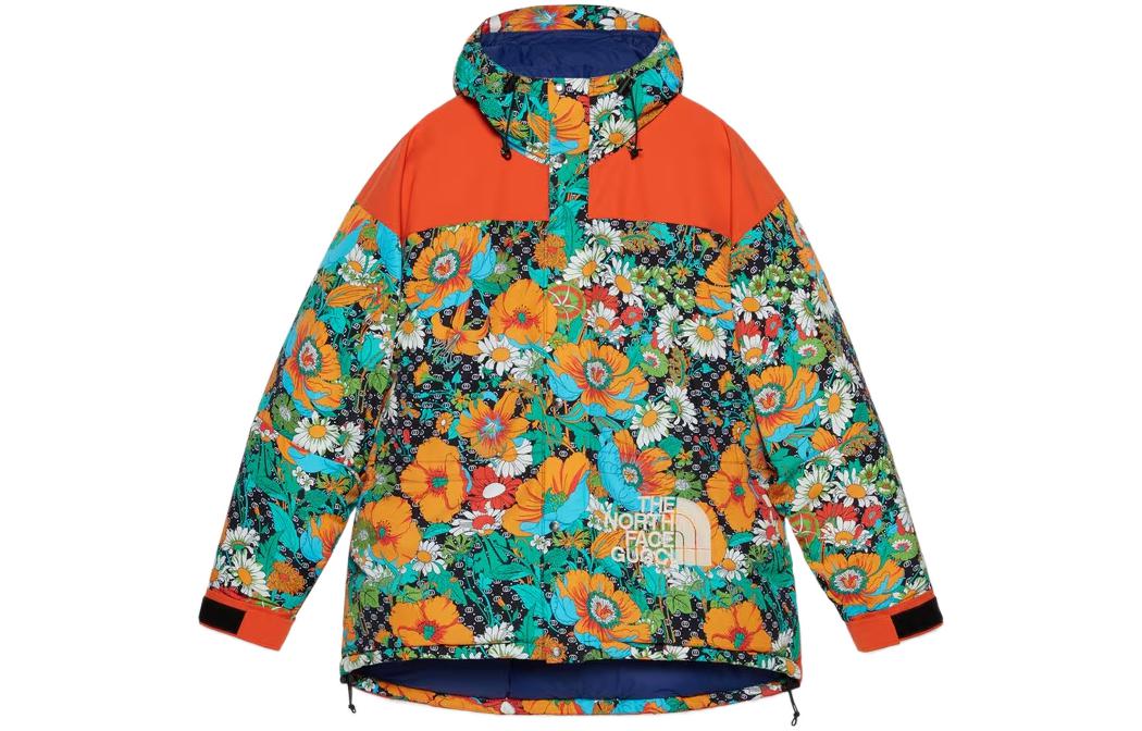 Gucci TNF Floral Down Puffer Jacket with Hoodie 663758-XAADN-1066