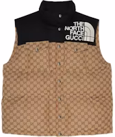 Gucci x The North Face FW21 Colorblock Logo Down Vest Khaki for Men 670910-Z8APZ-2184 Gucci x The North Face FW21 Colorblock Logo Down Vest Khaki for Men 670910-Z8APZ-2184