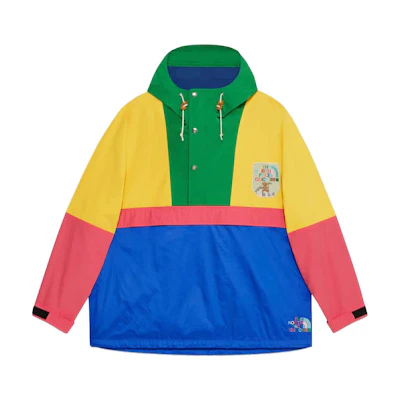 Gucci TNF FW22 Colorblock Drawstring Hooded Jacket Multicolor 671467-ZAH9I-3569