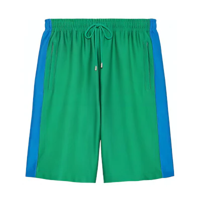 Gucci TNF FW22 Colorblock Lace-Up Casual Shorts Green Men 676596-XJDWQ-3334