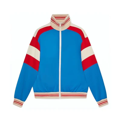 Gucci TNF FW22 Colorblock Zip-Up Jacket Light Blue Menswear 675541-XJDWW-4538