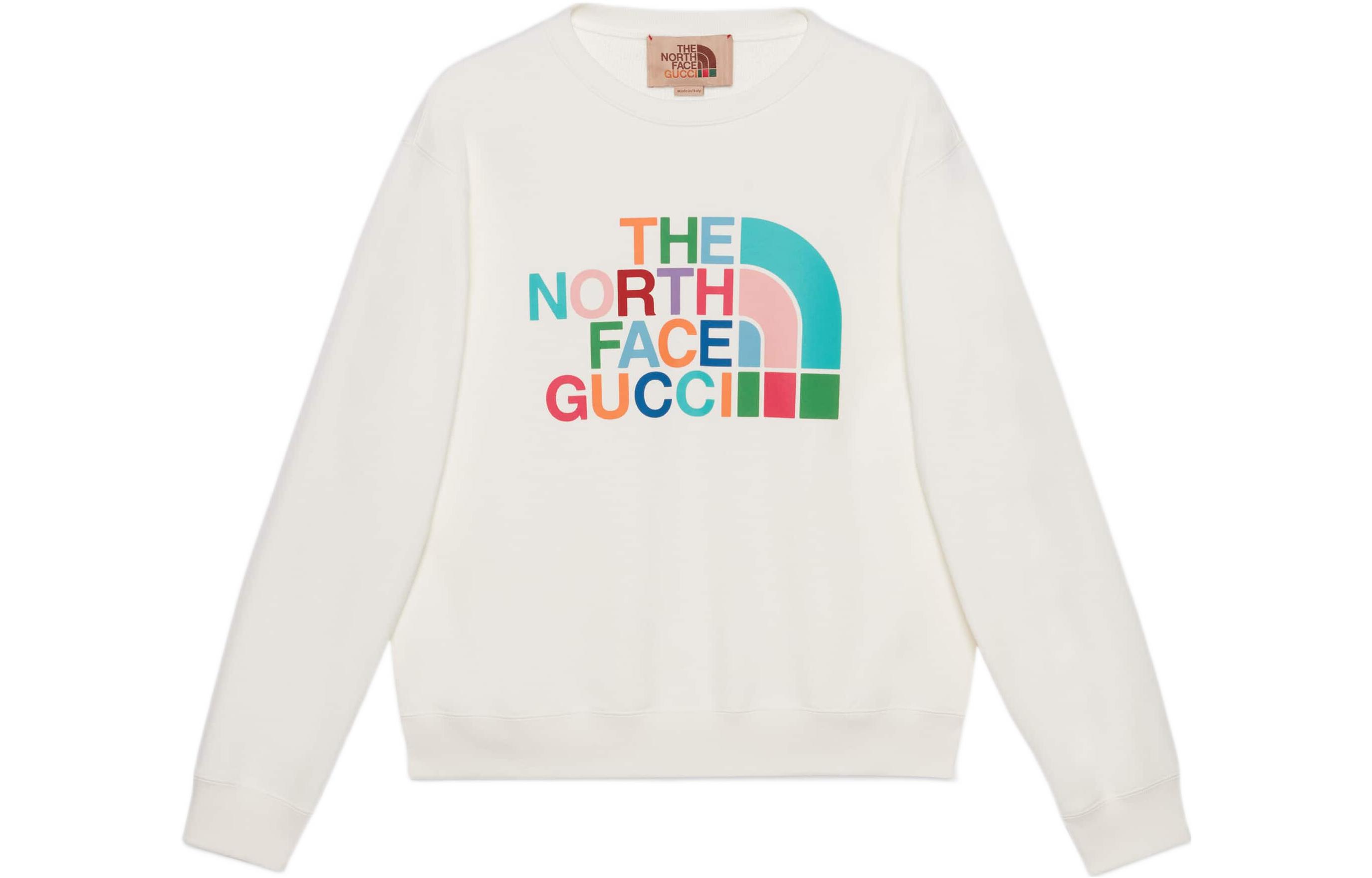 Gucci x The North Face FW22 Ivory Logo Embroidered Sweatshirt 626990-XJDTY-9275