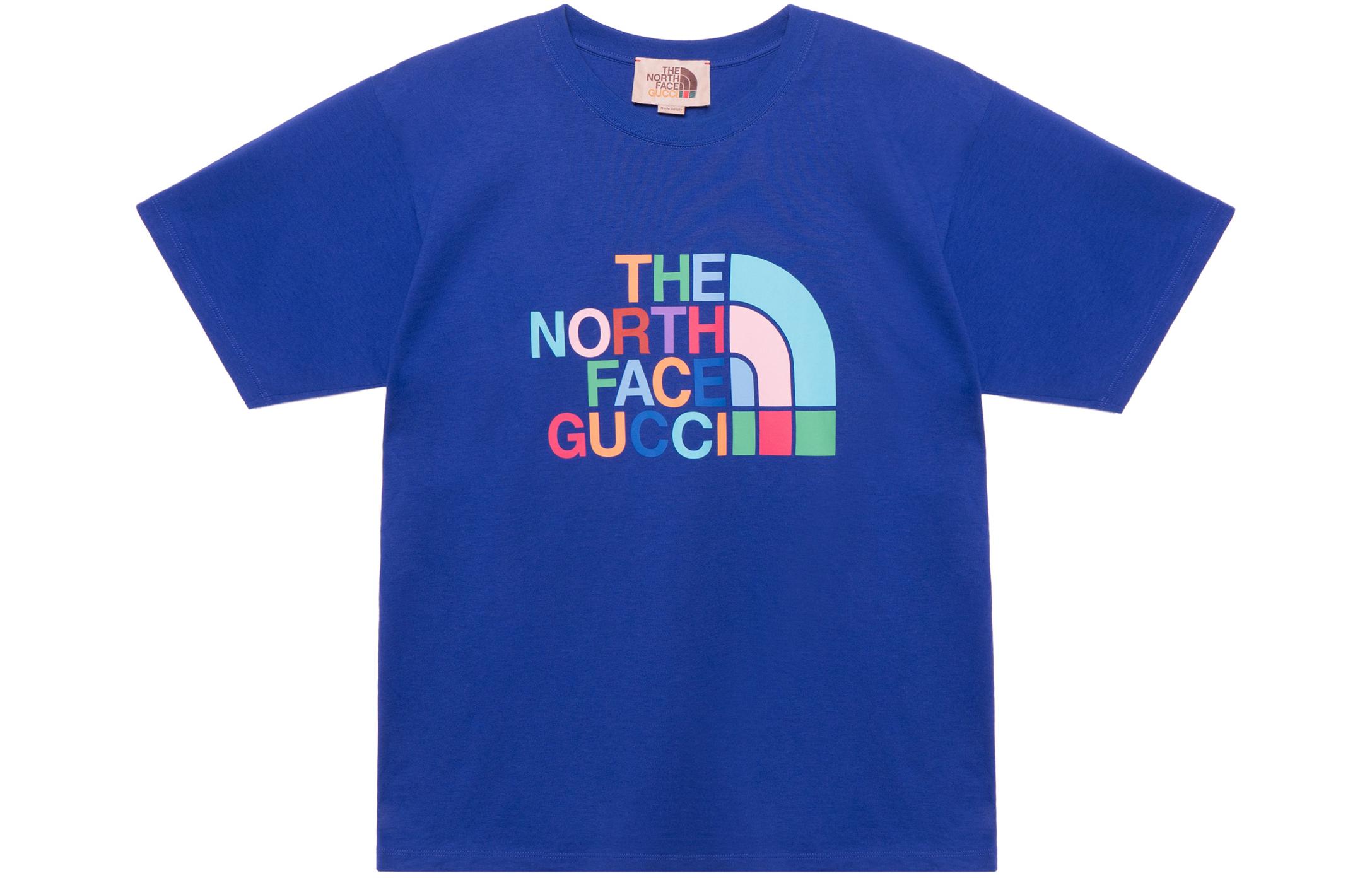 Gucci x The North Face FW22 Logo Print Blue T-Shirt 616036-XJDTV-4410