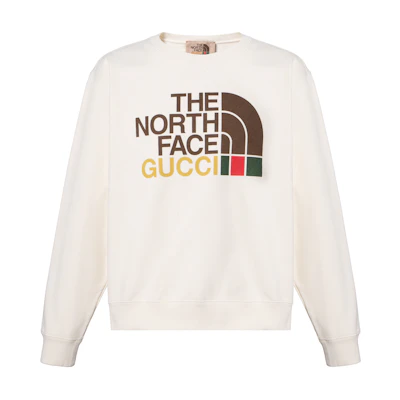 Gucci TNF Logo Crewneck Sweatshirt White 626990-XJDCM-9756