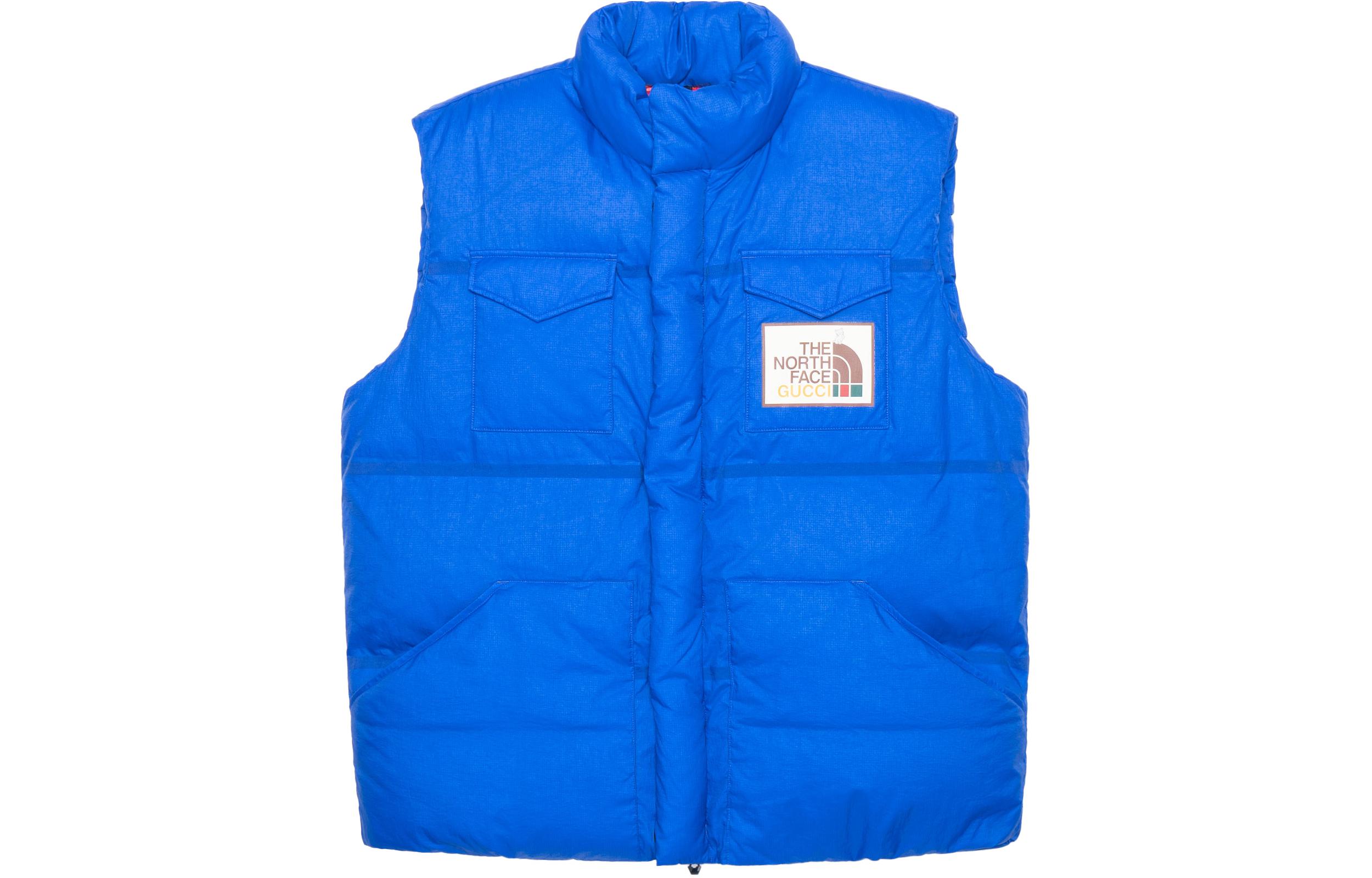 Gucci x The North Face Logo Down Vest Blue 663761-XAACX-4316