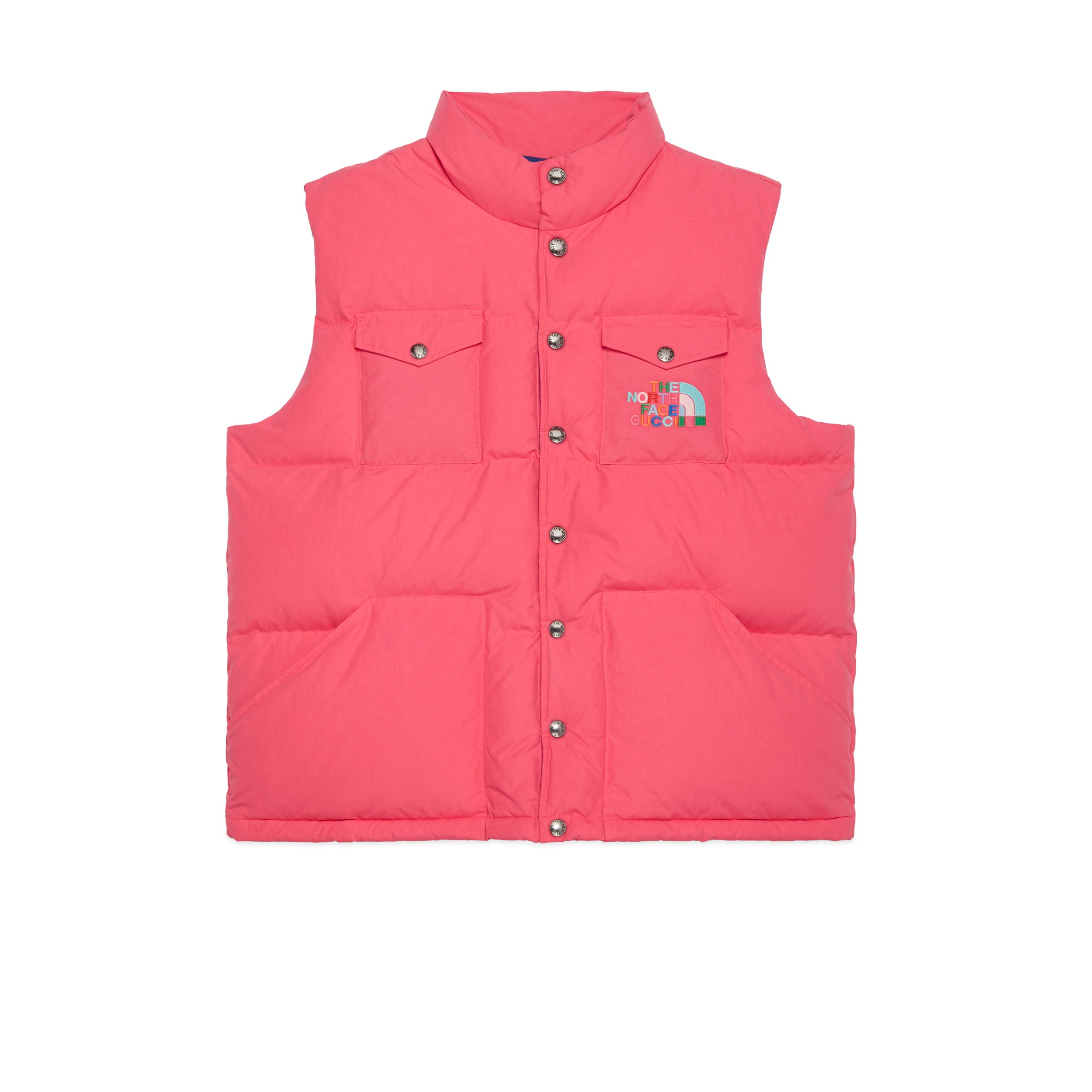 Gucci TNF Logo Embroidered Vest Pink 670654-XAAEU-5626