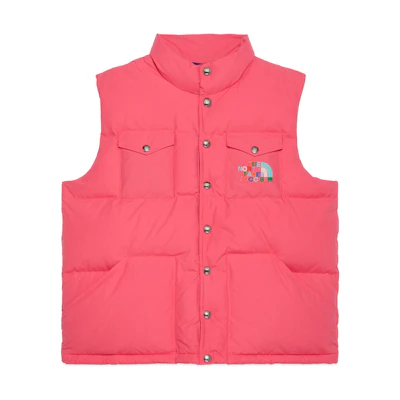 Gucci TNF Logo Embroidered Vest Pink 670654-XAAEU-5626