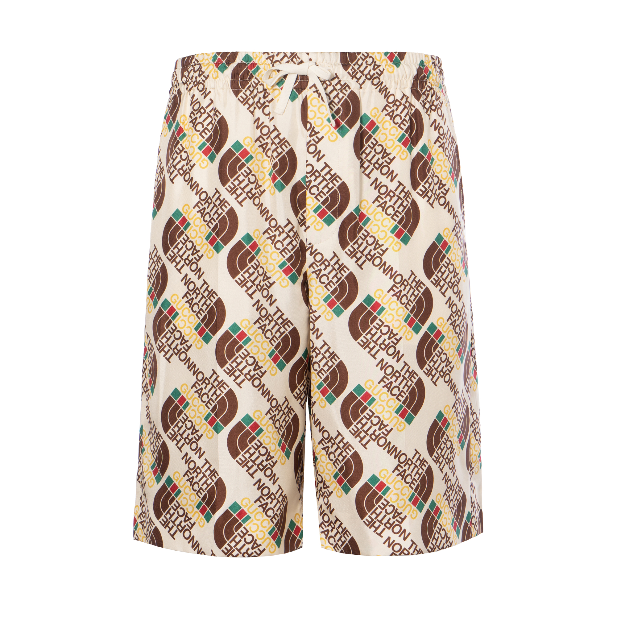 Gucci x The North Face Logo Print Drawstring Shorts Brown Men’s 654771-ZAGUR-9117