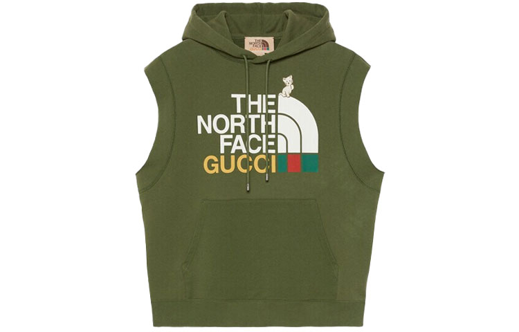 Buy GUCCI x THE NORTH FACE 聯名款無袖連帽衫。 663243-XJDW2-3450