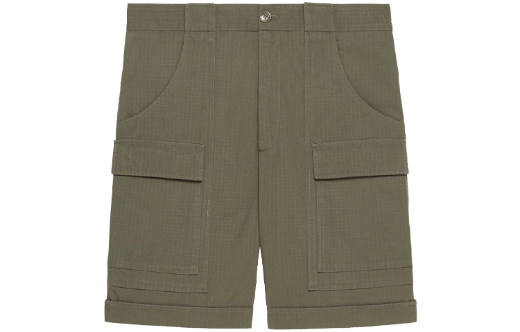 Gucci x The North Face Loose Fit Cargo Shorts Army Green 643129-ZAGGH-3257