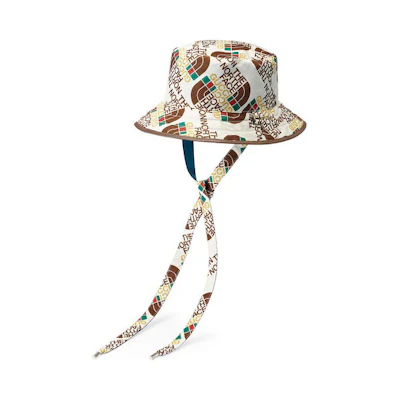 GUCCI TNF Nylon Monogram Bucket Hat Unisex 652942-4HAD1-4360