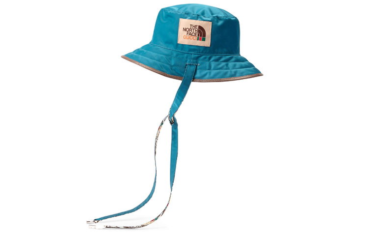 Shop GUCCI x The North Face 尼龍雙G印花漁夫帽 中性款 652942-4HAD1-4360