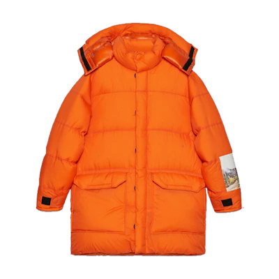 Gucci TNF Orange Detachable Hood Down Jacket 663751-XLWF0-6677