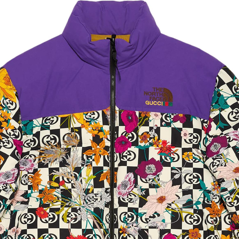 Sizing GUCCI x The North Face SS22  Floral Print Down Jacket Multicolor. 663757-XAADO-9223