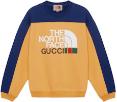 Gucci x THE NORTH FACE SS22 Color Block Logo Crewneck Sweatshirt Orange Men 671449-XJDRF-7204 Gucci x THE NORTH FACE SS22 Color Block Logo Crewneck Sweatshirt Orange Men 671449-XJDRF-7204