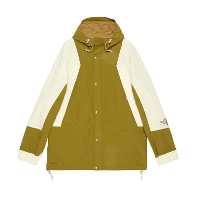 Gucci TNF SS22 Green Beige Colorblock Logo Jacket for Men 663759-ZLF8Z-3472