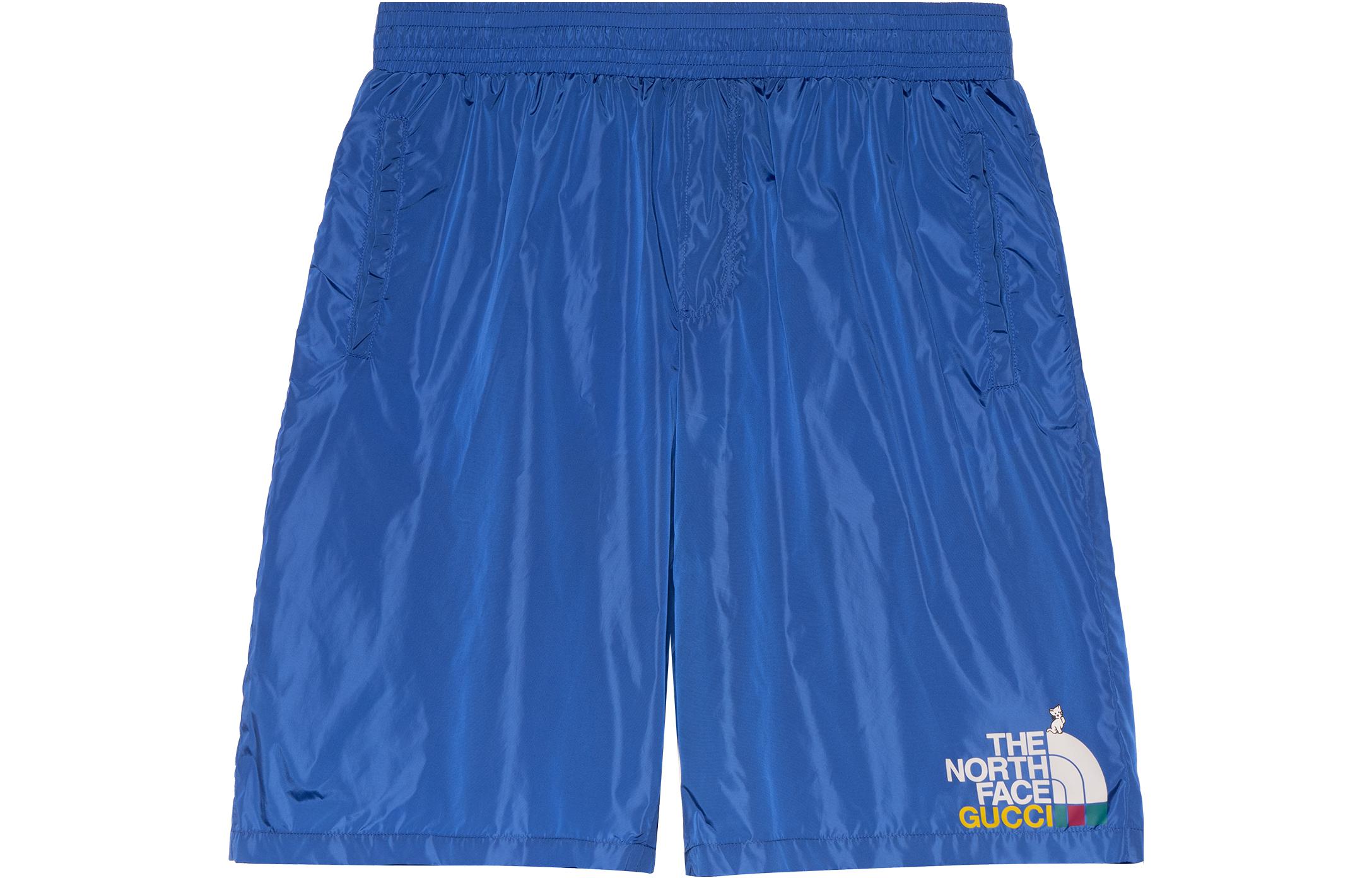 Gucci x The North Face SS23 Blue Logo Print Casual Shorts 599576-XHAED-4374