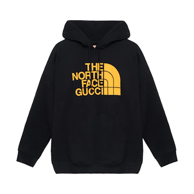 Gucci TNF Unisex Black Hooded Printed Sweatshirt 651724-XJDCM-1131
