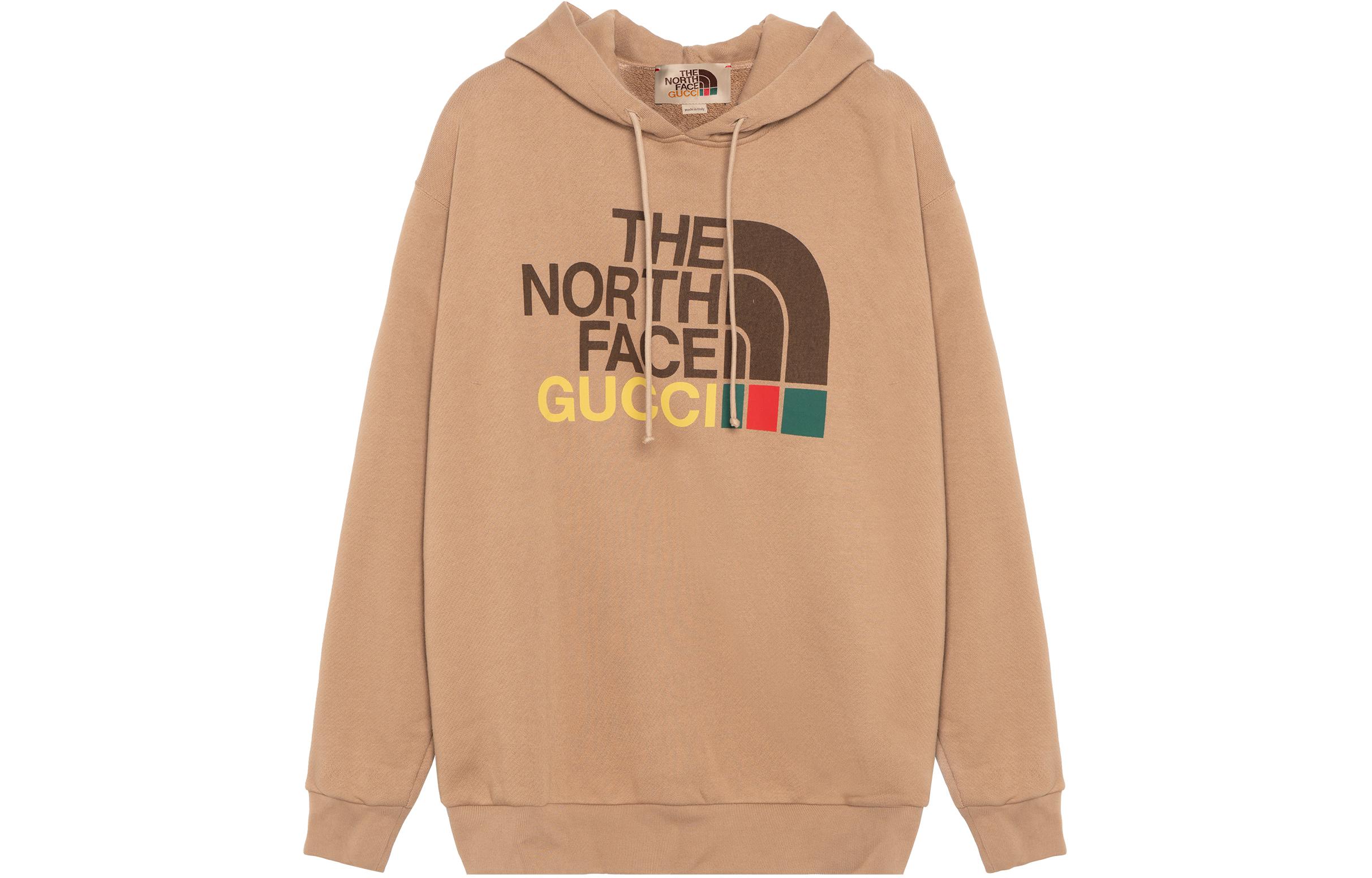 Gucci x The North Face Unisex Logo Hoodie Beige Brown 615061-XJDBY-2597