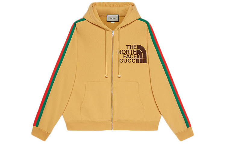 Gucci x The North Face Yellow Logo Zip-Up Hoodie Jacket Unisex Collaboration 651723-XJDIP-7201