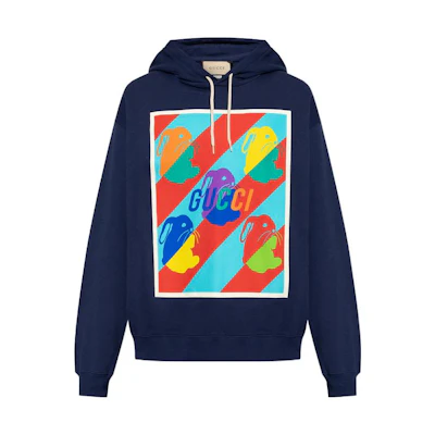 Gucci Year of Rabbit Limited Edition Logo Print Sweatshirt Navy Blue 728986-XJE78-4684