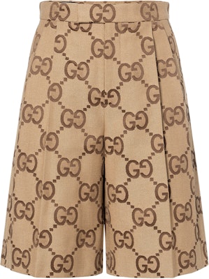 Gucci Yellow Mid-Rise GG Canvas Casual Shorts 673181-ZAHT6-2580 Buy Gucci Yellow Mid-Rise GG Canvas Casual Shorts 673181-ZAHT6-2580