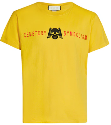 구찌 옐로우 스컬 로고 크루 넥 티셔츠 493117-XJAIS-7152 Buy 구찌 옐로우 스컬 로고 크루 넥 티셔츠 493117-XJAIS-7152