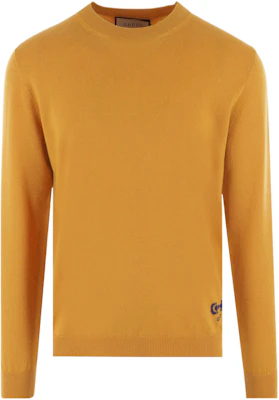 Gucci Yellow Solid Cashmere Crewneck Sweater 729487-XKC0M-7325 Buy Gucci Yellow Solid Cashmere Crewneck Sweater 729487-XKC0M-7325